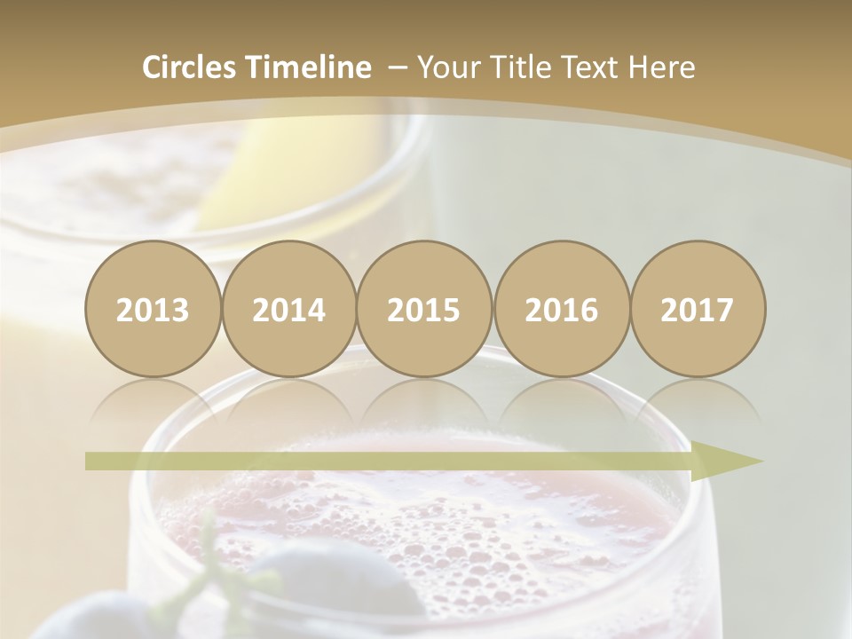 A Selection Of Fresh Fruit And Vegetable Smoothies PowerPoint Template