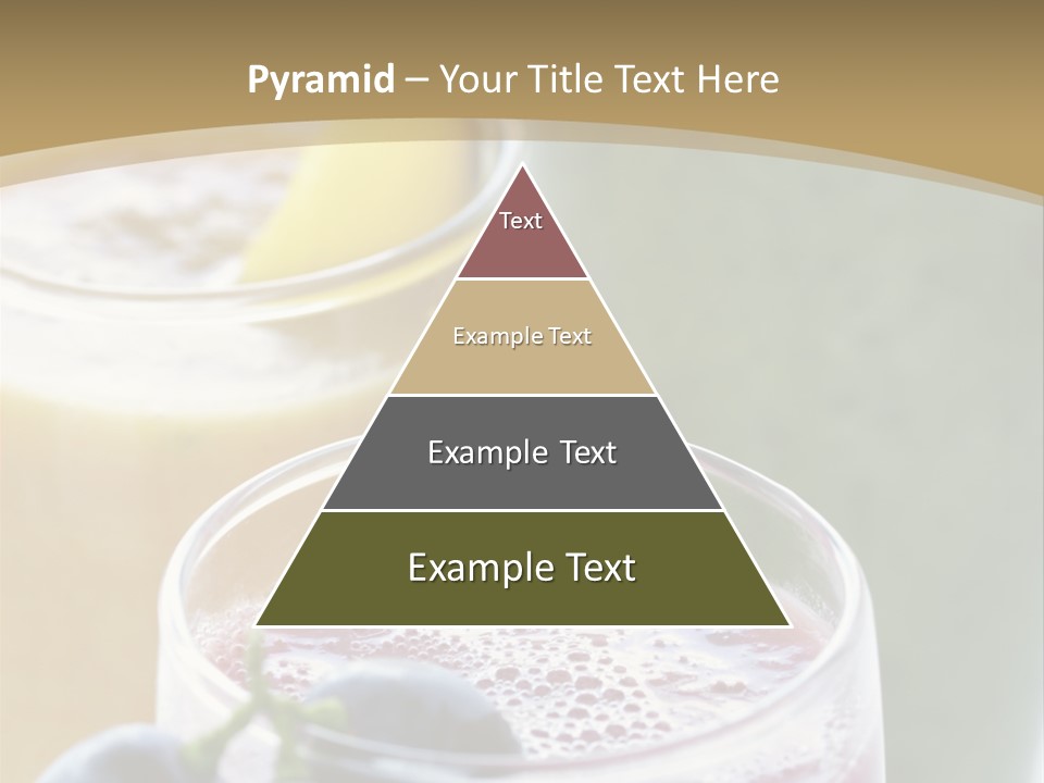 A Selection Of Fresh Fruit And Vegetable Smoothies PowerPoint Template