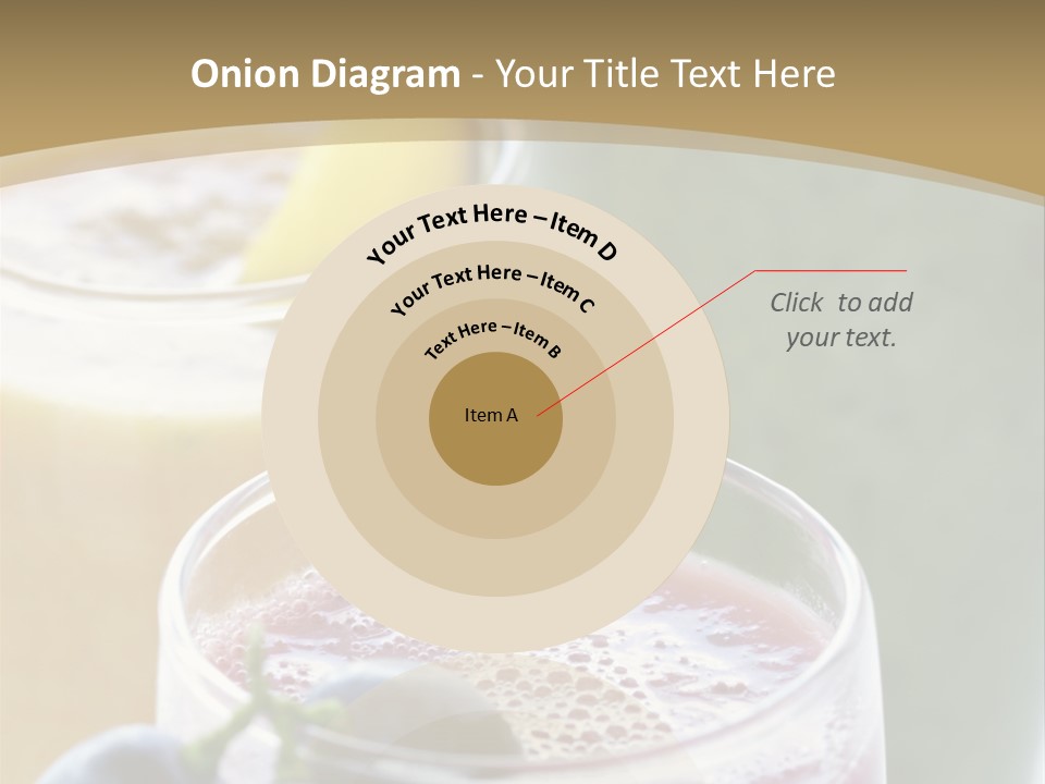 A Selection Of Fresh Fruit And Vegetable Smoothies PowerPoint Template