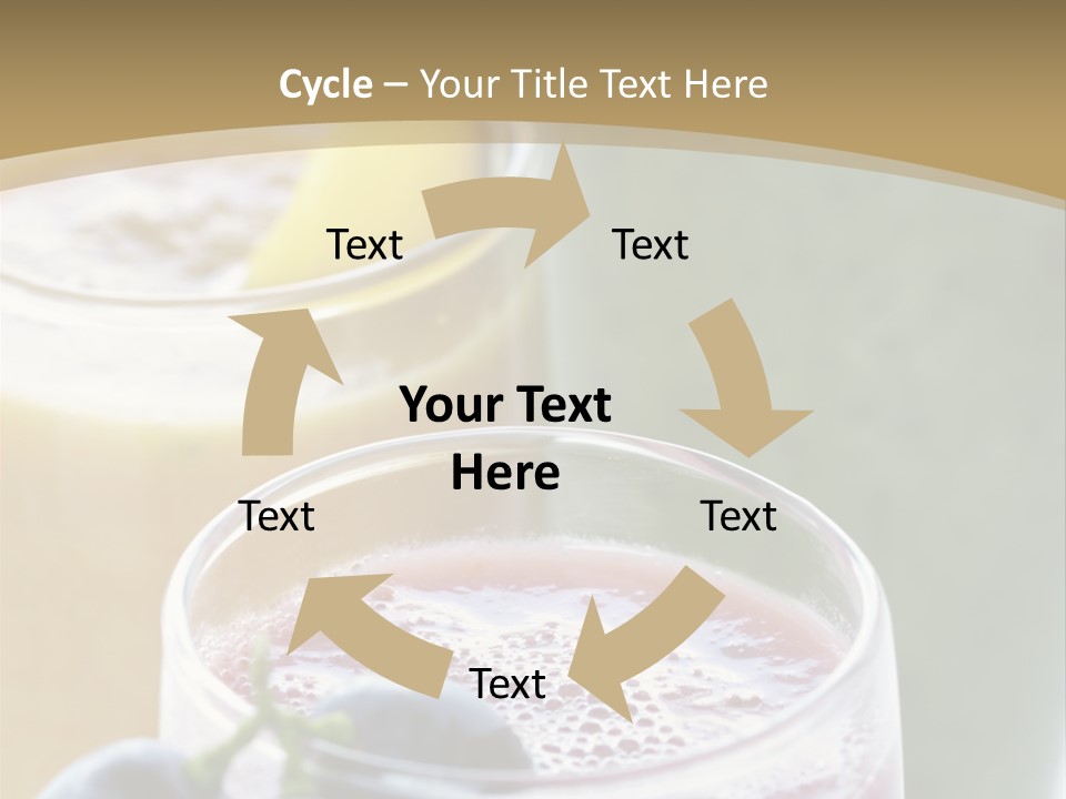 A Selection Of Fresh Fruit And Vegetable Smoothies PowerPoint Template