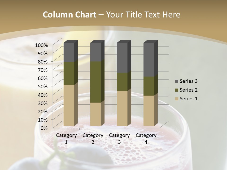 A Selection Of Fresh Fruit And Vegetable Smoothies PowerPoint Template