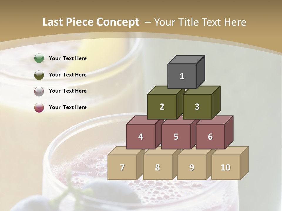 A Selection Of Fresh Fruit And Vegetable Smoothies PowerPoint Template