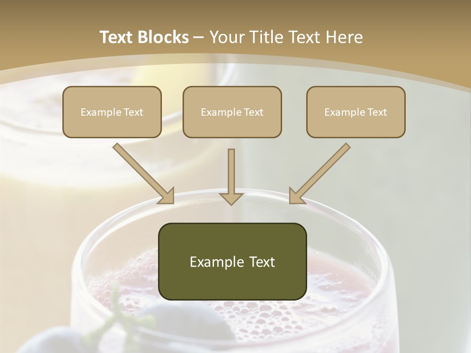 A Selection Of Fresh Fruit And Vegetable Smoothies PowerPoint Template