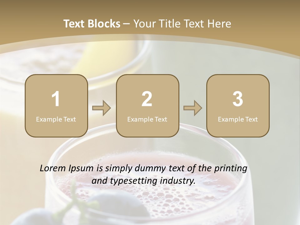 A Selection Of Fresh Fruit And Vegetable Smoothies PowerPoint Template