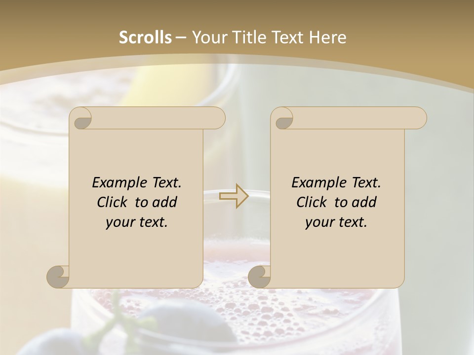 A Selection Of Fresh Fruit And Vegetable Smoothies PowerPoint Template