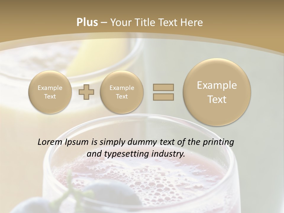 A Selection Of Fresh Fruit And Vegetable Smoothies PowerPoint Template