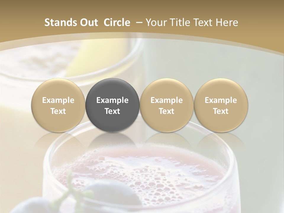 A Selection Of Fresh Fruit And Vegetable Smoothies PowerPoint Template