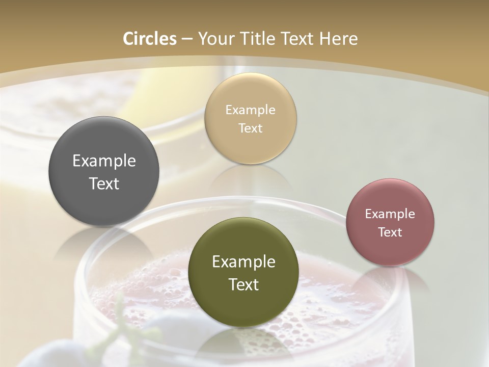 A Selection Of Fresh Fruit And Vegetable Smoothies PowerPoint Template