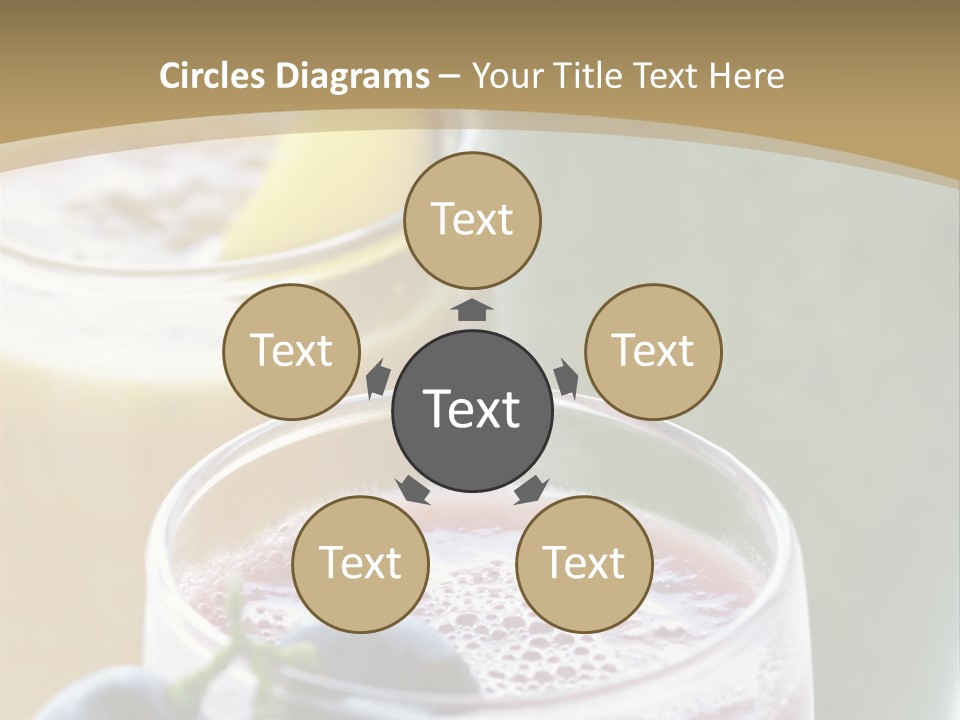 A Selection Of Fresh Fruit And Vegetable Smoothies PowerPoint Template