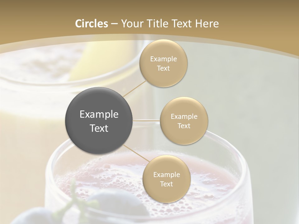 A Selection Of Fresh Fruit And Vegetable Smoothies PowerPoint Template