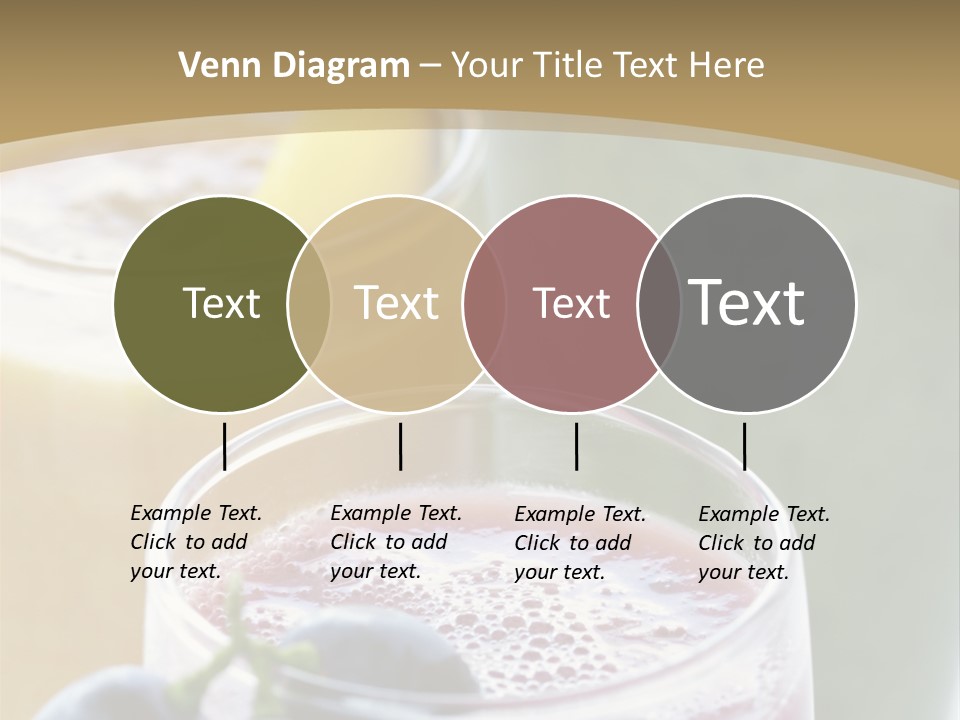 A Selection Of Fresh Fruit And Vegetable Smoothies PowerPoint Template