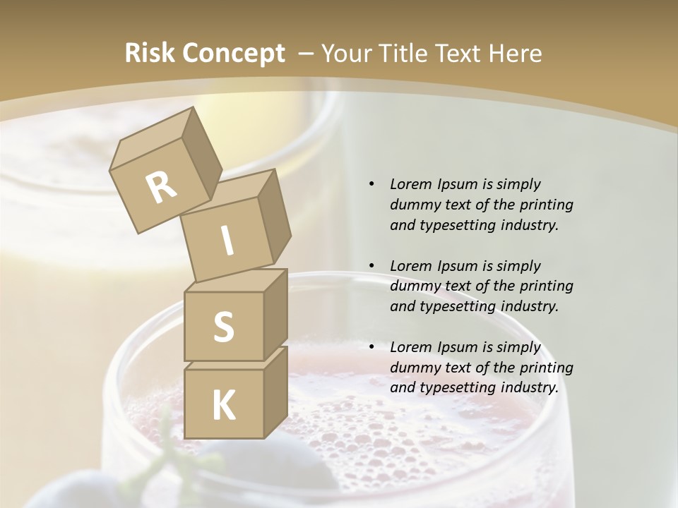 A Selection Of Fresh Fruit And Vegetable Smoothies PowerPoint Template