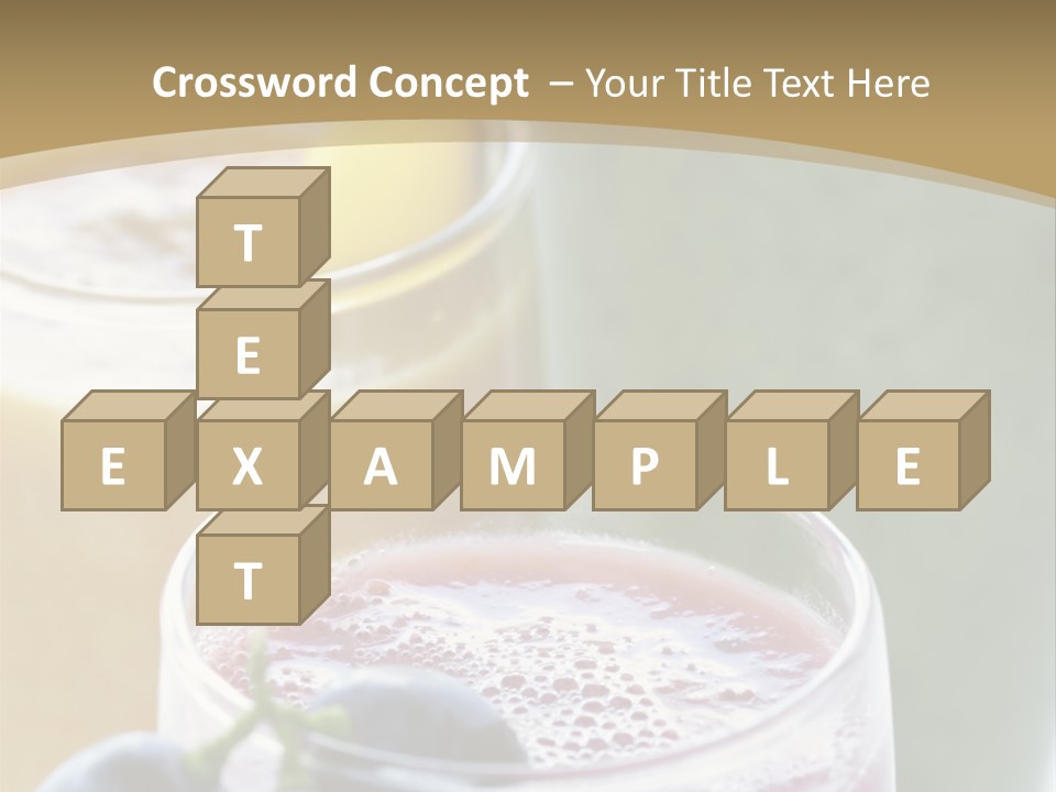 A Selection Of Fresh Fruit And Vegetable Smoothies PowerPoint Template