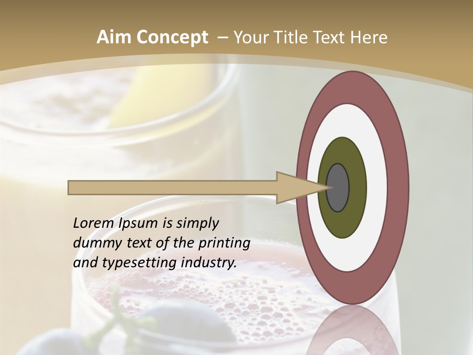 A Selection Of Fresh Fruit And Vegetable Smoothies PowerPoint Template