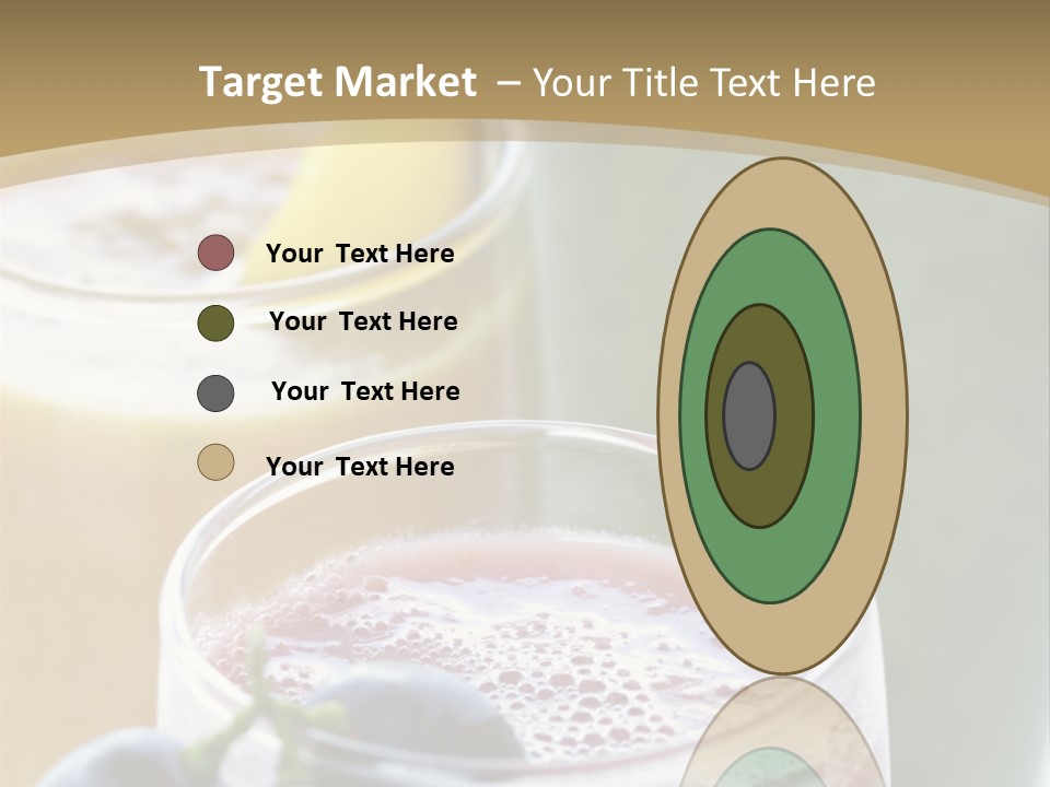 A Selection Of Fresh Fruit And Vegetable Smoothies PowerPoint Template