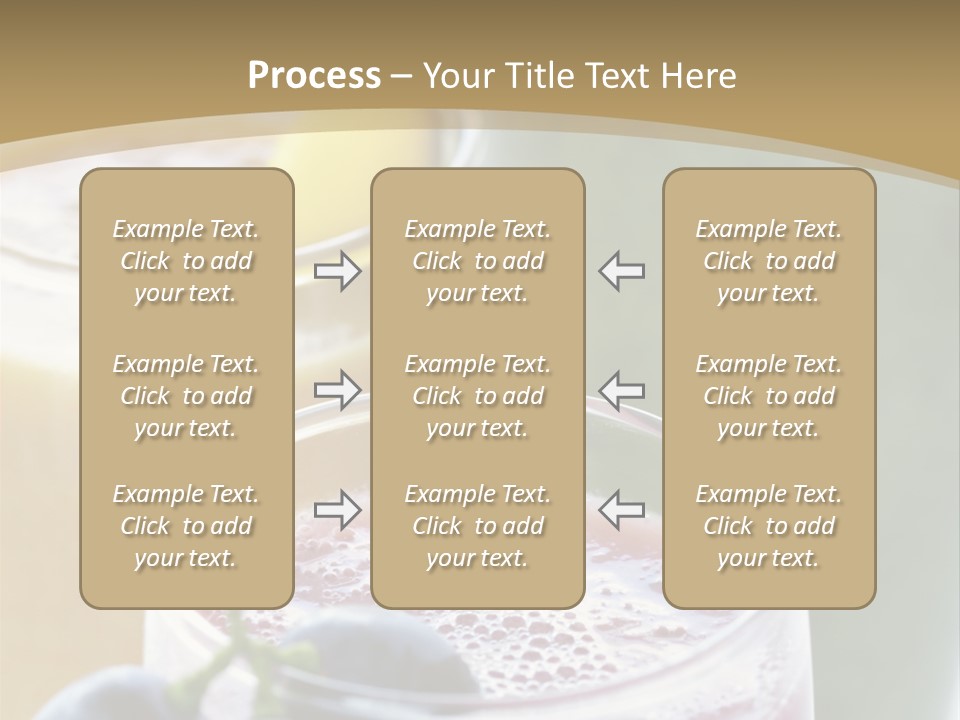 A Selection Of Fresh Fruit And Vegetable Smoothies PowerPoint Template