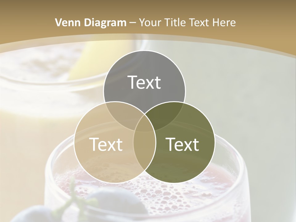 A Selection Of Fresh Fruit And Vegetable Smoothies PowerPoint Template