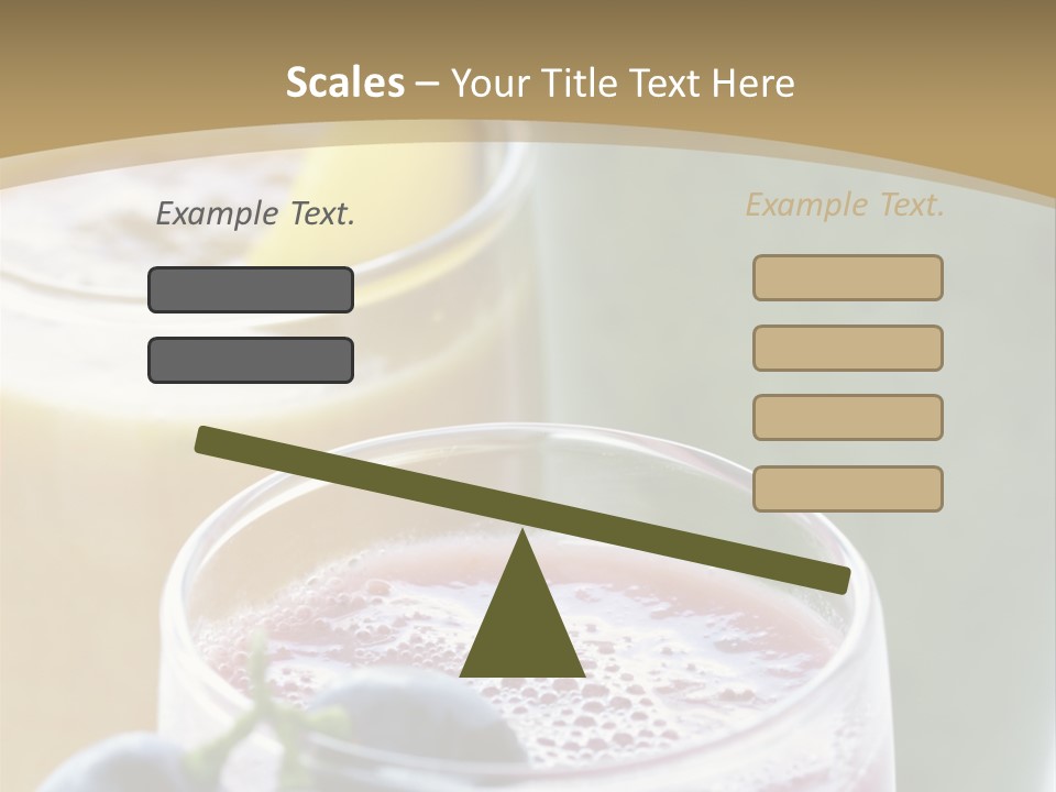 A Selection Of Fresh Fruit And Vegetable Smoothies PowerPoint Template