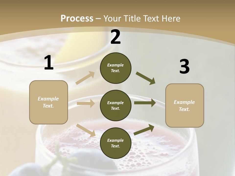 A Selection Of Fresh Fruit And Vegetable Smoothies PowerPoint Template