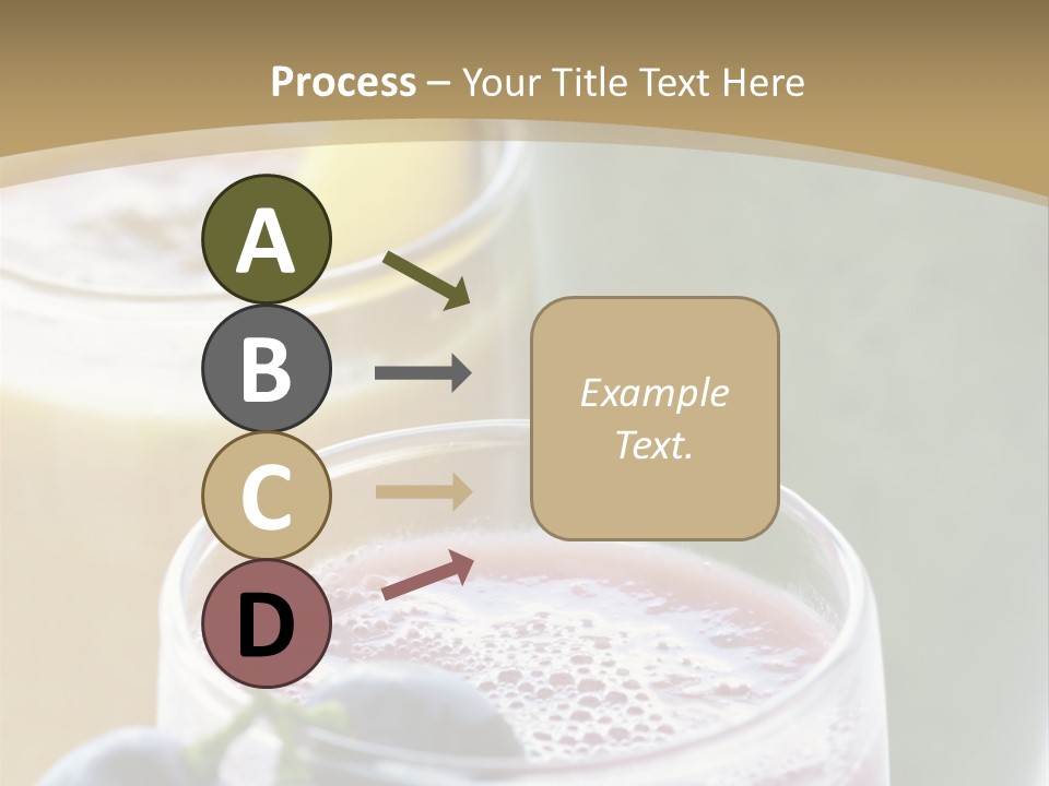 A Selection Of Fresh Fruit And Vegetable Smoothies PowerPoint Template