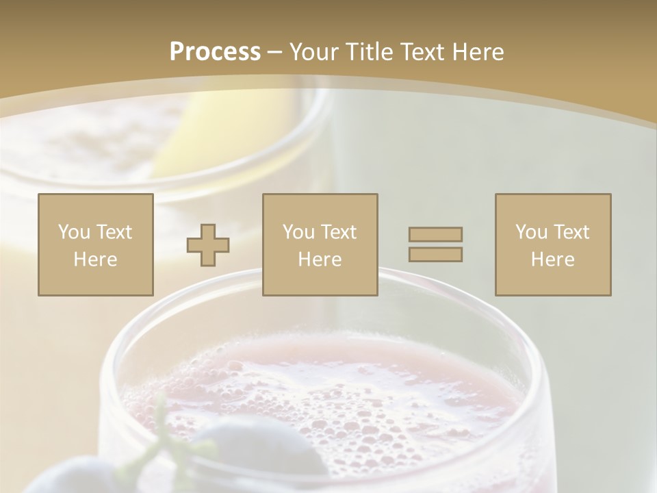 A Selection Of Fresh Fruit And Vegetable Smoothies PowerPoint Template