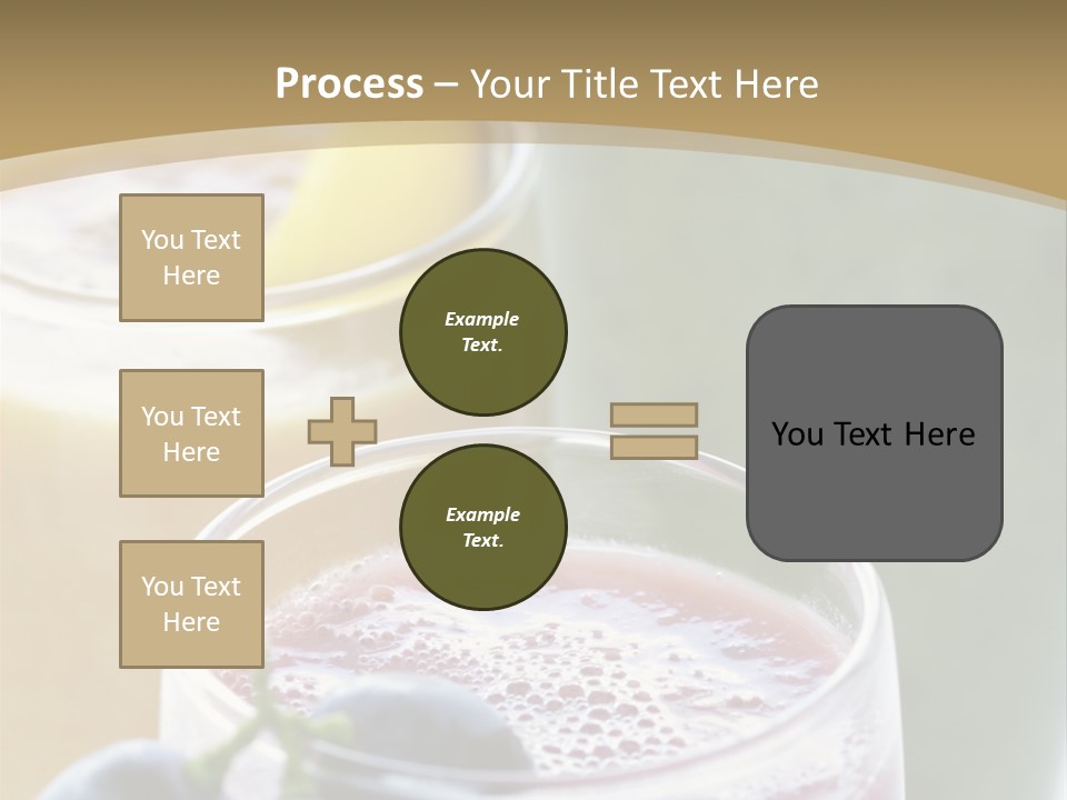 A Selection Of Fresh Fruit And Vegetable Smoothies PowerPoint Template