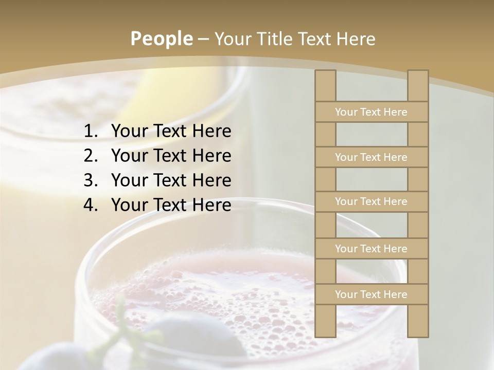 A Selection Of Fresh Fruit And Vegetable Smoothies PowerPoint Template