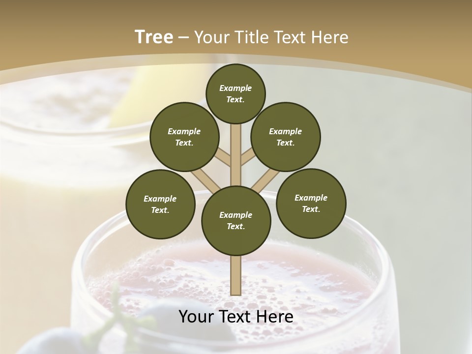 A Selection Of Fresh Fruit And Vegetable Smoothies PowerPoint Template