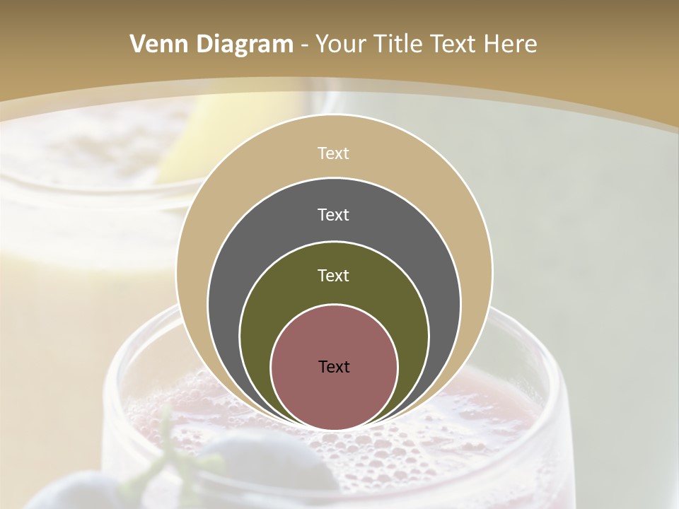 A Selection Of Fresh Fruit And Vegetable Smoothies PowerPoint Template