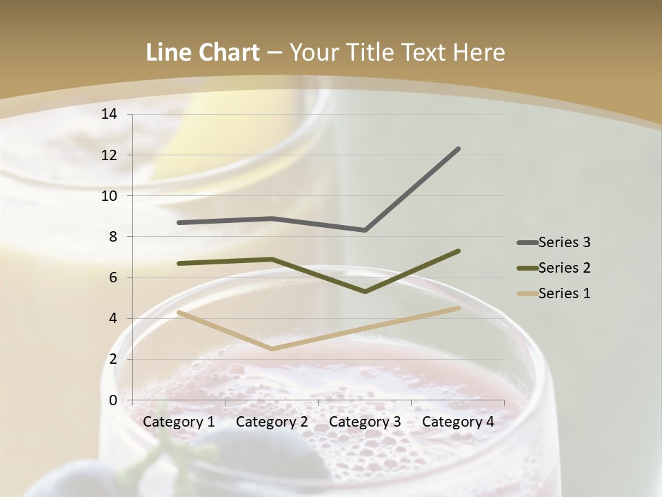 A Selection Of Fresh Fruit And Vegetable Smoothies PowerPoint Template