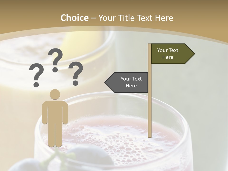 A Selection Of Fresh Fruit And Vegetable Smoothies PowerPoint Template