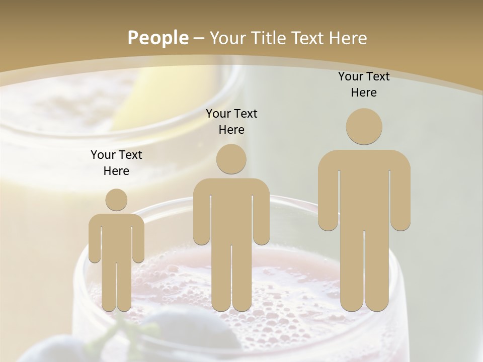 A Selection Of Fresh Fruit And Vegetable Smoothies PowerPoint Template