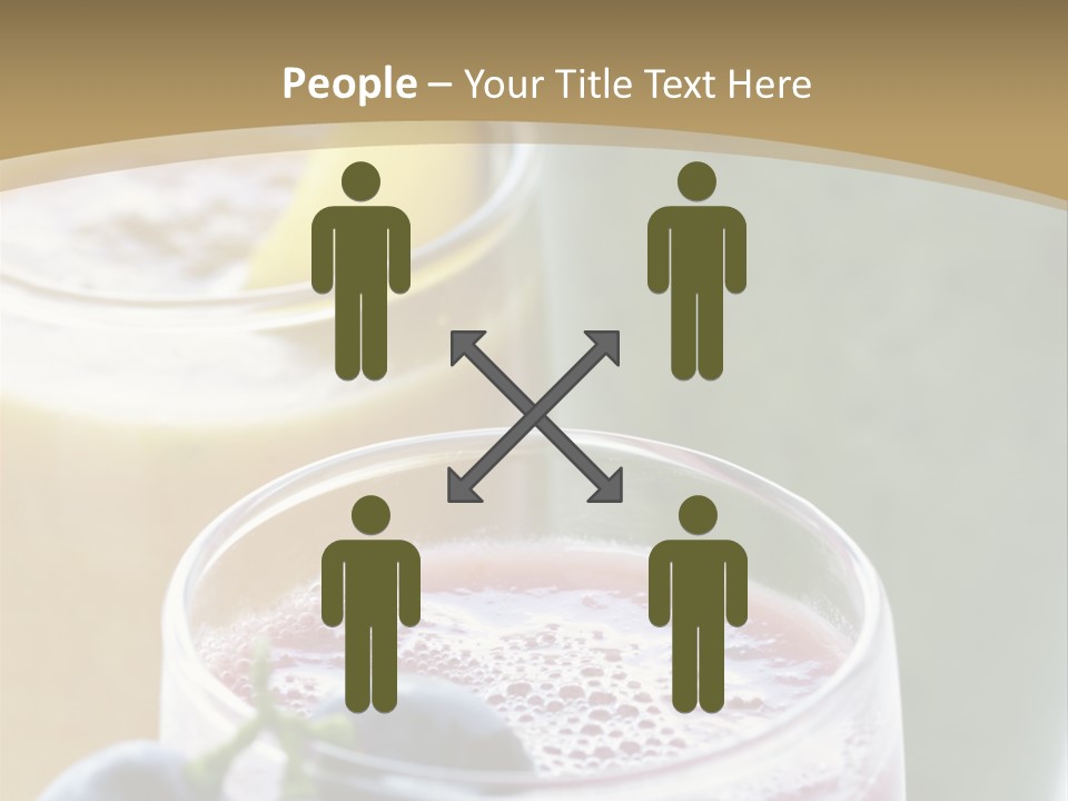 A Selection Of Fresh Fruit And Vegetable Smoothies PowerPoint Template