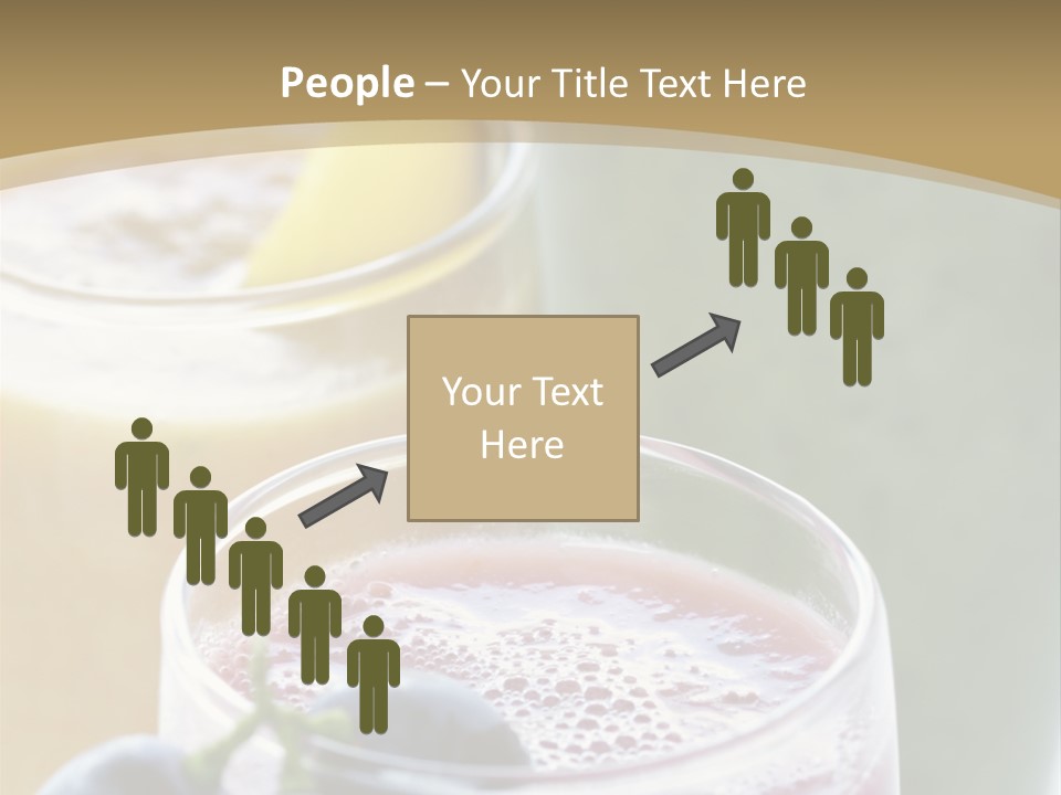 A Selection Of Fresh Fruit And Vegetable Smoothies PowerPoint Template