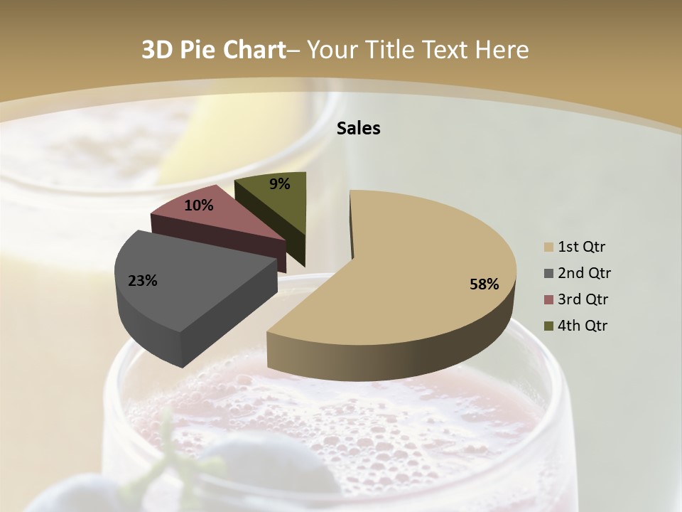 A Selection Of Fresh Fruit And Vegetable Smoothies PowerPoint Template