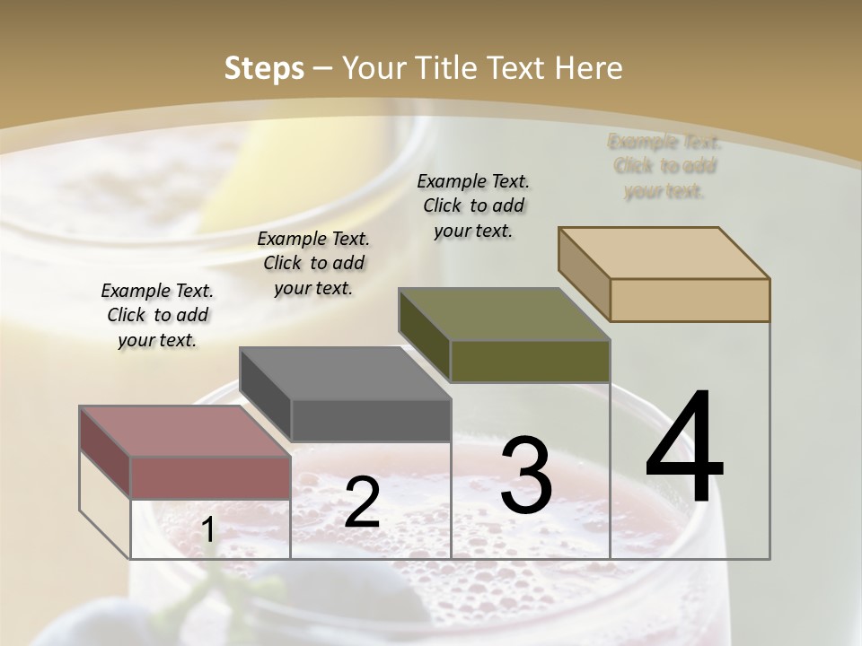 A Selection Of Fresh Fruit And Vegetable Smoothies PowerPoint Template