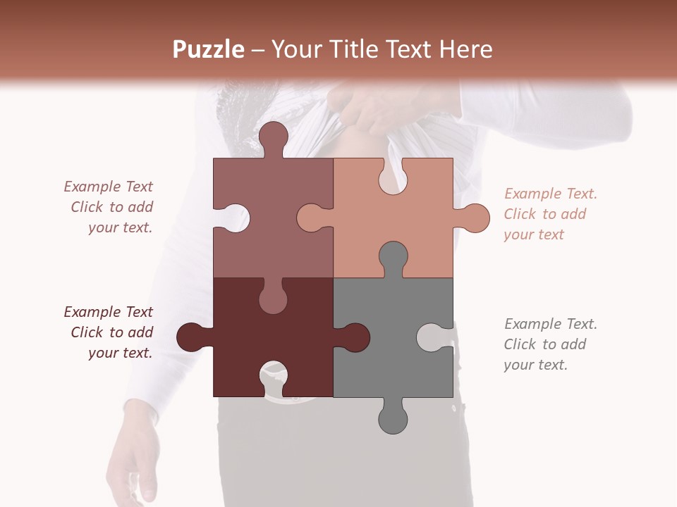 Muscular Young Man Standing In Black Jeans And Removing A White Long Sleeve T-Shirt PowerPoint Template