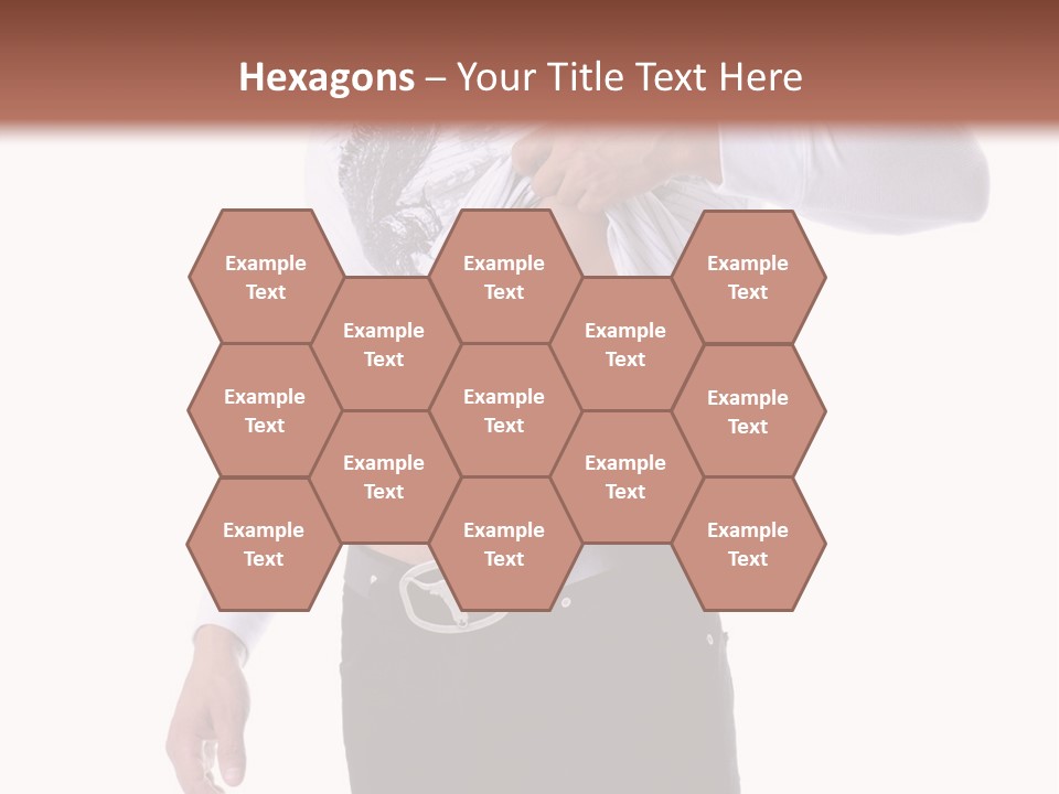 Muscular Young Man Standing In Black Jeans And Removing A White Long Sleeve T-Shirt PowerPoint Template