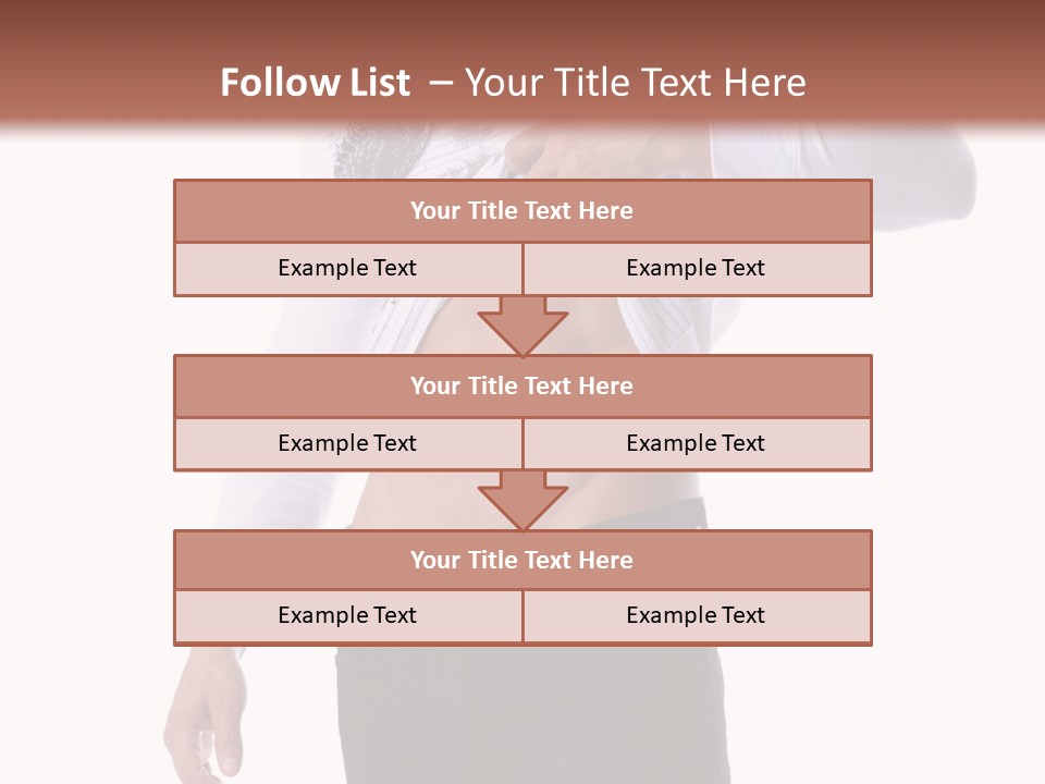 Muscular Young Man Standing In Black Jeans And Removing A White Long Sleeve T-Shirt PowerPoint Template