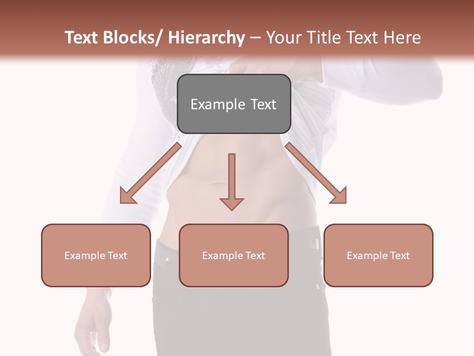 Muscular Young Man Standing In Black Jeans And Removing A White Long Sleeve T-Shirt PowerPoint Template