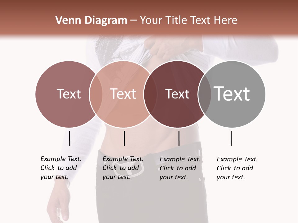 Muscular Young Man Standing In Black Jeans And Removing A White Long Sleeve T-Shirt PowerPoint Template