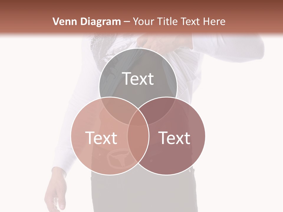 Muscular Young Man Standing In Black Jeans And Removing A White Long Sleeve T-Shirt PowerPoint Template