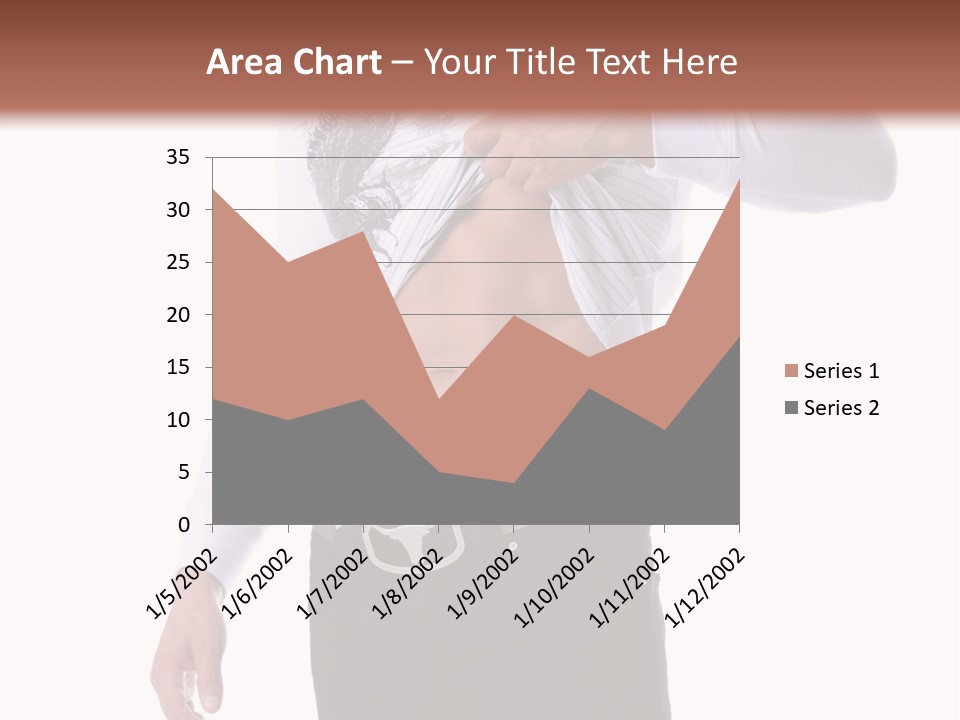 Muscular Young Man Standing In Black Jeans And Removing A White Long Sleeve T-Shirt PowerPoint Template