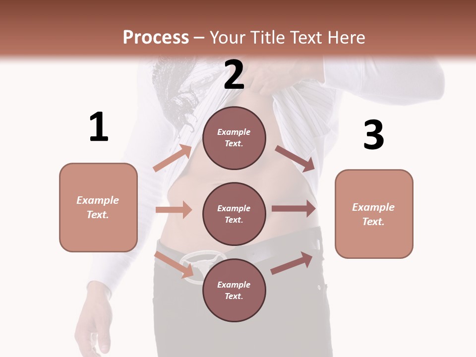 Muscular Young Man Standing In Black Jeans And Removing A White Long Sleeve T-Shirt PowerPoint Template