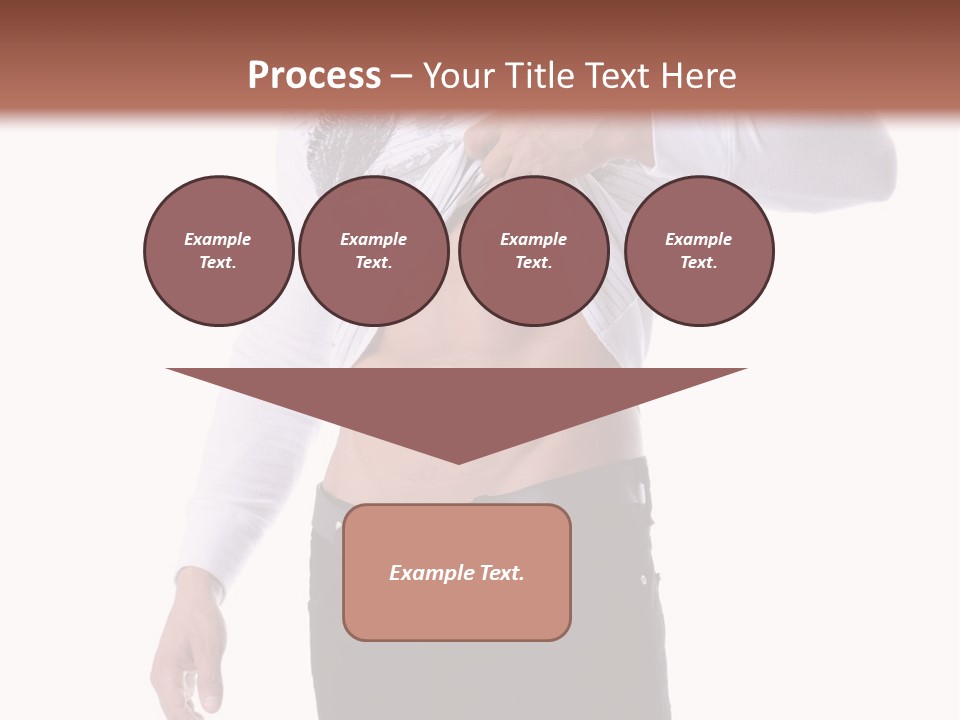 Muscular Young Man Standing In Black Jeans And Removing A White Long Sleeve T-Shirt PowerPoint Template