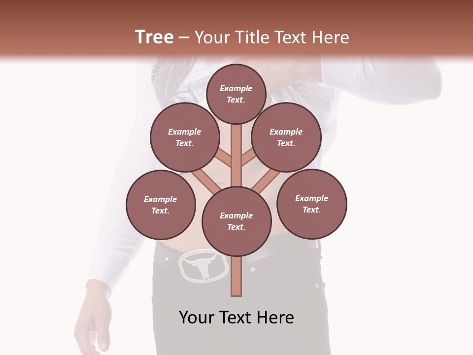 Muscular Young Man Standing In Black Jeans And Removing A White Long Sleeve T-Shirt PowerPoint Template