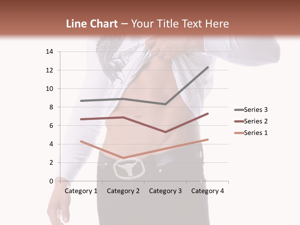 Muscular Young Man Standing In Black Jeans And Removing A White Long Sleeve T-Shirt PowerPoint Template