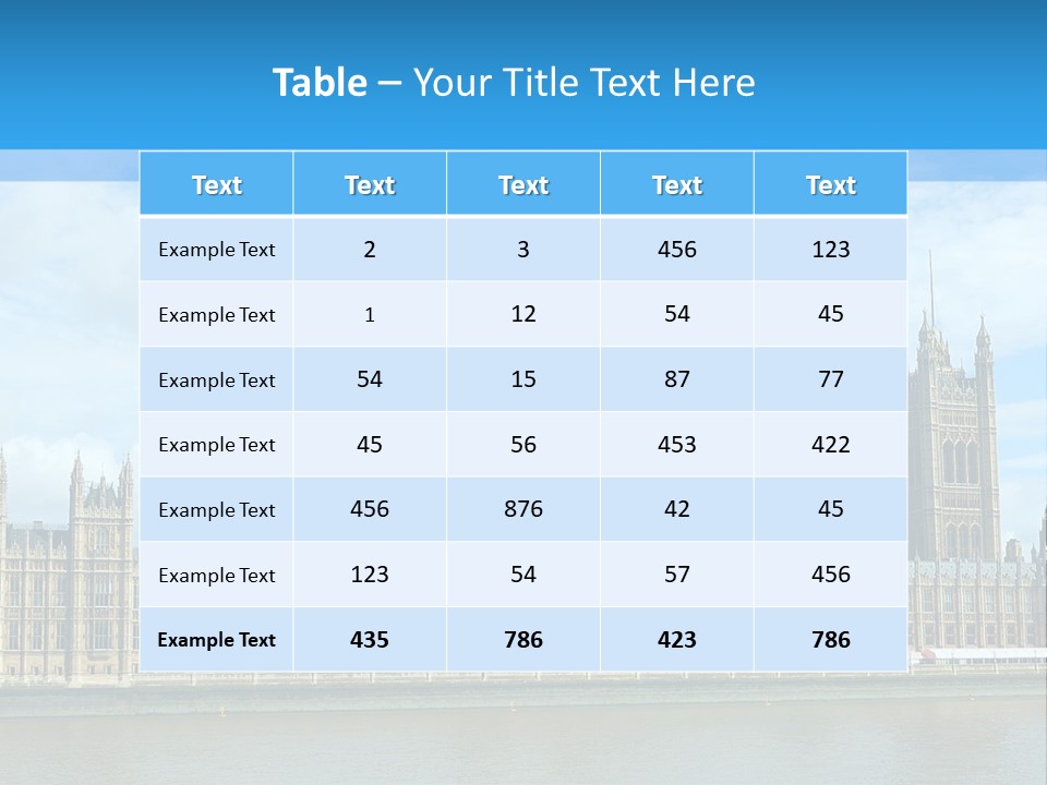 Houses Of Parliament - England - United Kingdom PowerPoint Template