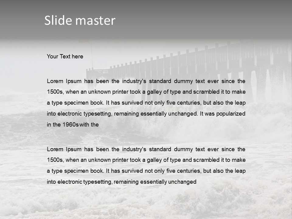 Photo Taken Amid Sea Spray And Crashing Waves As Hurricane Ike's Outer Bands Impact The Florida Coast, September 2008. Almost Ruined My Camera Taking This Series. PowerPoint Template