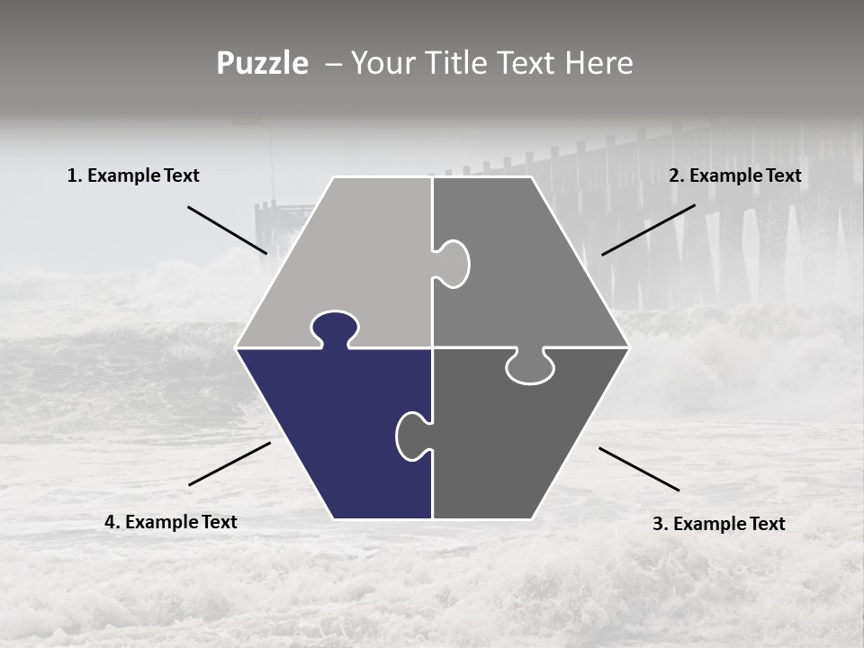 Photo Taken Amid Sea Spray And Crashing Waves As Hurricane Ike's Outer Bands Impact The Florida Coast, September 2008. Almost Ruined My Camera Taking This Series. PowerPoint Template